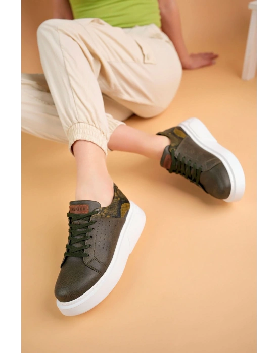 Ch145 Cbt Sauerbergg Kadın Ayakkabı Haki Kadın Spor Ayakkabı