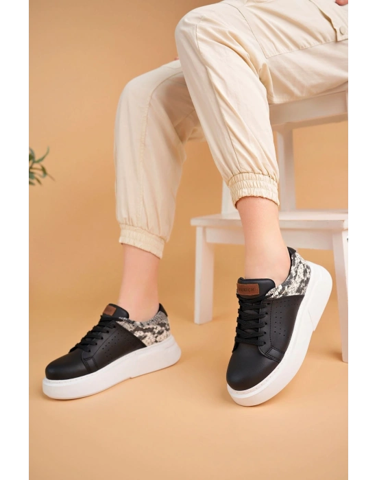 Ch145 Cbt Sauerbergg Kadın Ayakkabı Siyah Kadın Spor Ayakkabı