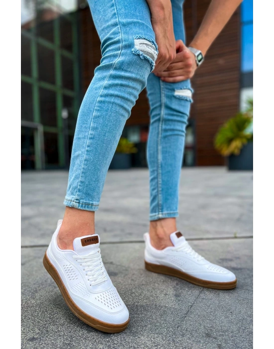 CH157 - CKT Retro Erkek Ayakkabı BEYAZ