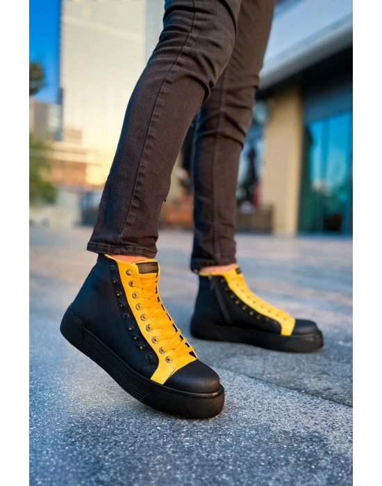 CH167 - GST Blazer Erkek Bot SIYAH - SARI