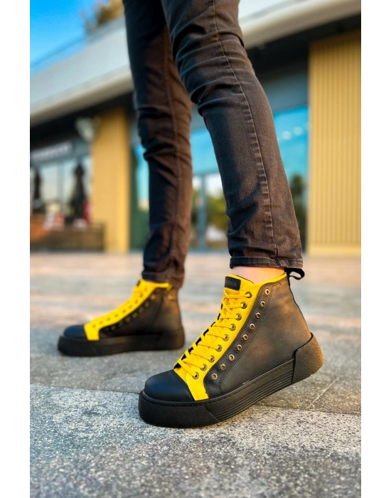 CH167 - GST Blazer Erkek Bot SIYAH - SARI