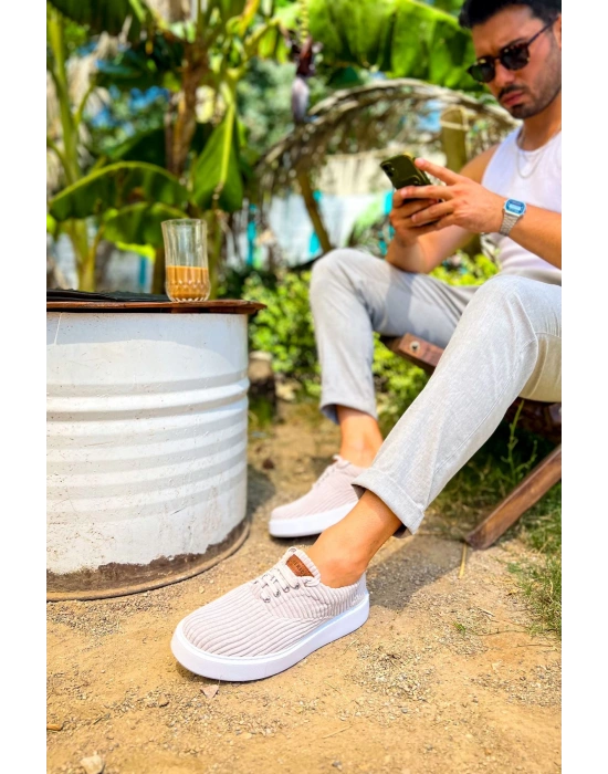 Ch173 Kbt Velluto Erkek Ayakkabı Gri Erkek Günlük Ayakkabı