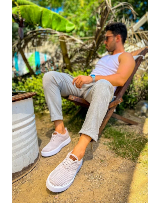 Ch173 Kbt Velluto Erkek Ayakkabı Gri Erkek Günlük Ayakkabı