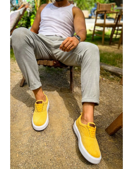 Ch173 Kbt Velluto Erkek Ayakkabı Sari Erkek Günlük Ayakkabı