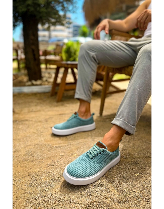 Ch173 Kbt Velluto Erkek Ayakkabı Su Yesili Erkek Günlük Ayakkabı