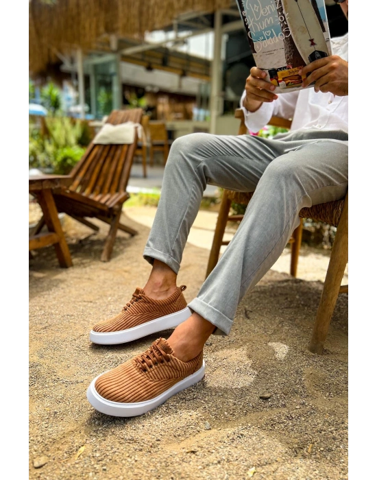 Ch173 Kbt Velluto Erkek Ayakkabı Taba Erkek Günlük Ayakkabı