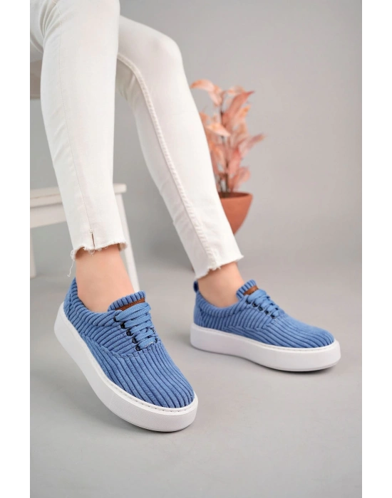 Ch173 Kbt Velluto Kadın Ayakkabı Mavi Kadın Spor Ayakkabı