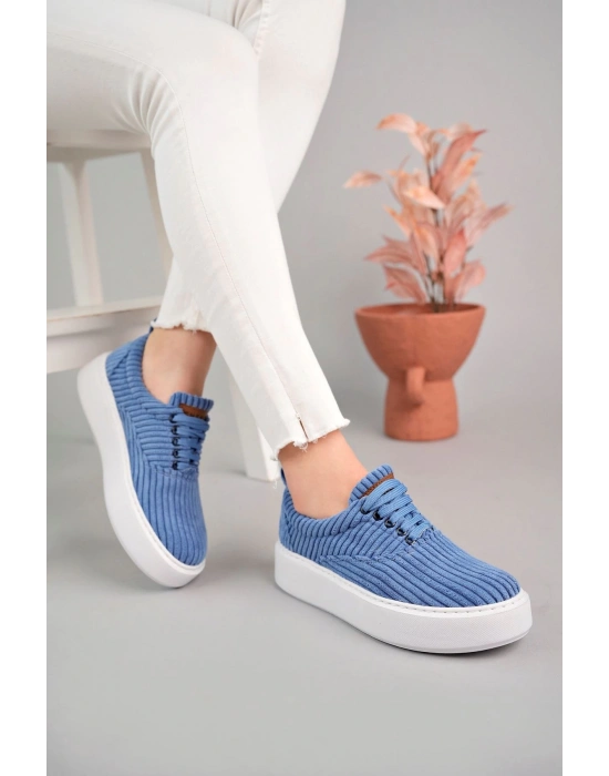 Ch173 Kbt Velluto Kadın Ayakkabı Mavi Kadın Spor Ayakkabı