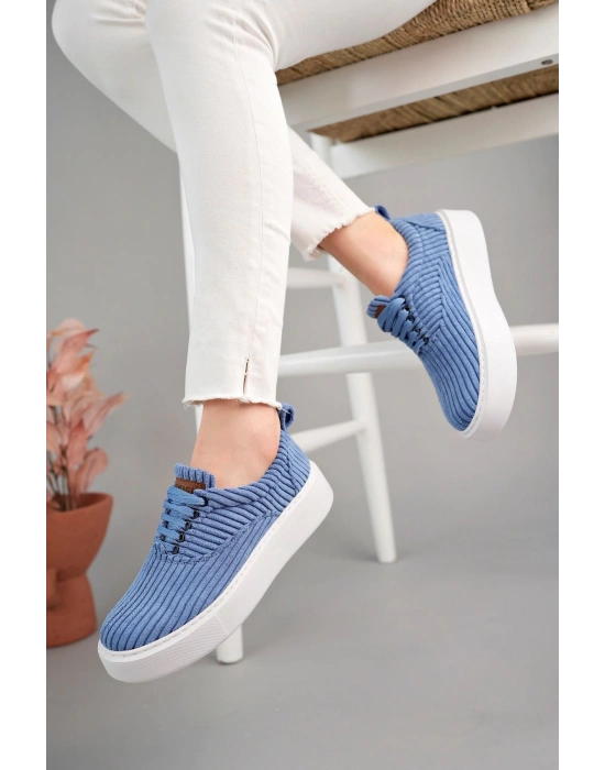 Ch173 Kbt Velluto Kadın Ayakkabı Mavi Kadın Spor Ayakkabı