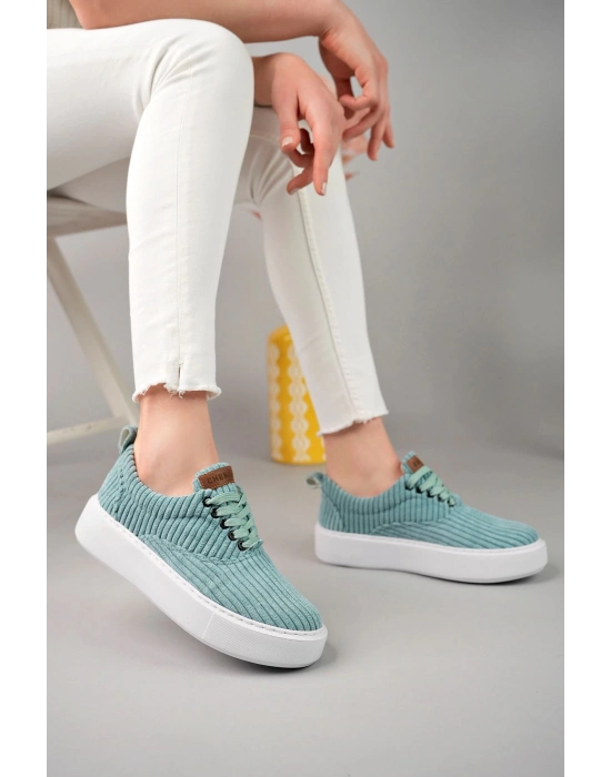 Ch173 Kbt Velluto Kadın Ayakkabı Su Yesili Kadın Spor Ayakkabı