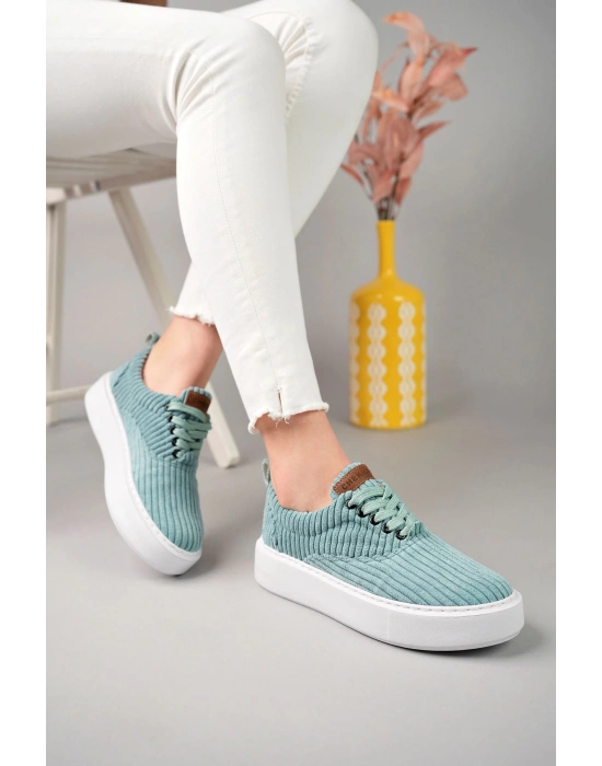 Ch173 Kbt Velluto Kadın Ayakkabı Su Yesili Kadın Spor Ayakkabı