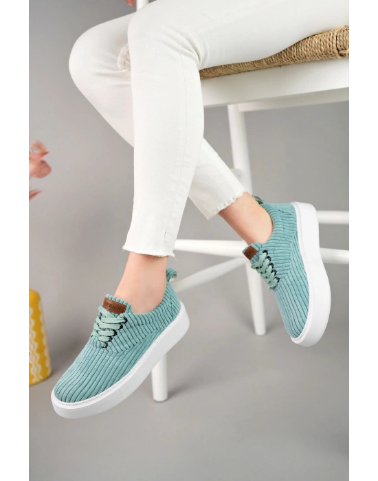 Ch173 Kbt Velluto Kadın Ayakkabı Su Yesili Kadın Spor Ayakkabı