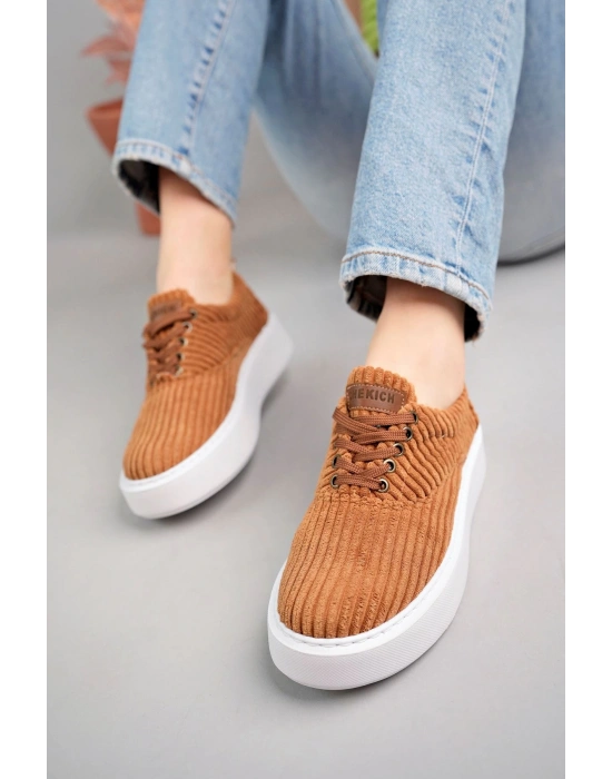 Ch173 Kbt Velluto Kadın Ayakkabı Taba Kadın Spor Ayakkabı