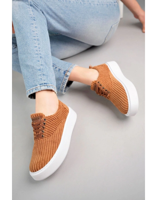 Ch173 Kbt Velluto Kadın Ayakkabı Taba Kadın Spor Ayakkabı