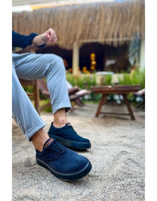 Ch173 Kst Velluto Erkek Ayakkabı Siyah Erkek Günlük Ayakkabı