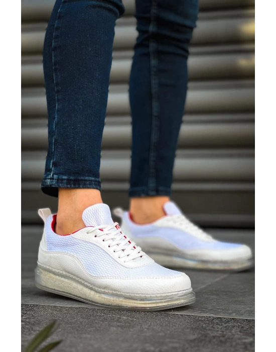 CH181 - RRT İpekyol  Erkek Ayakkabı BEYAZ / KIRMIZI