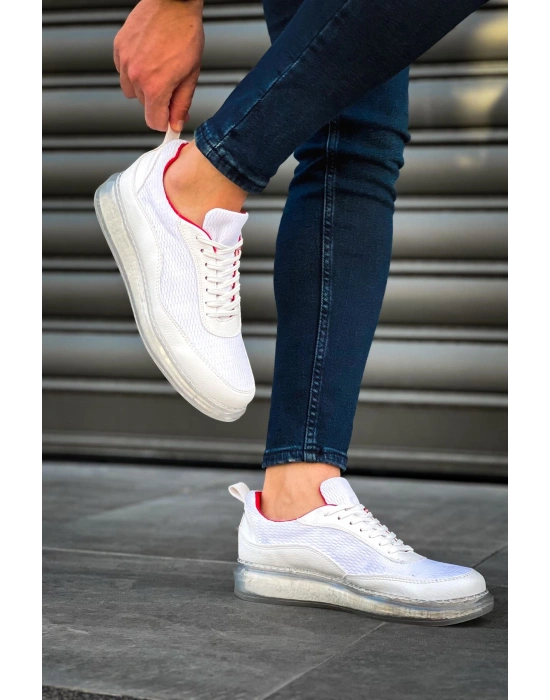 CH181 - RRT İpekyol  Erkek Ayakkabı BEYAZ / KIRMIZI