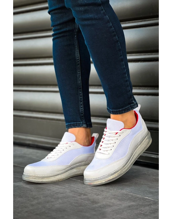 CH181 - RRT İpekyol  Erkek Ayakkabı BEYAZ / KIRMIZI