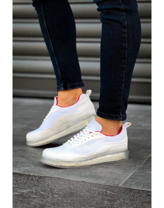 CH181 - RRT İpekyol  Erkek Ayakkabı BEYAZ / KIRMIZI