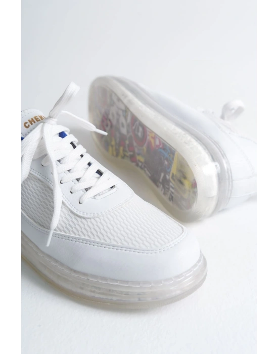 CH181 - RRT İpekyol  Erkek Ayakkabı BEYAZ / SAX MAVI