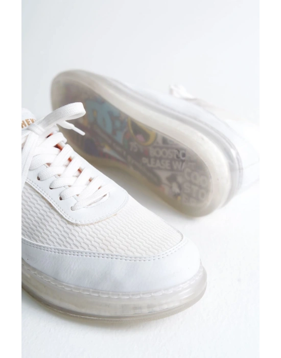 CH181 - RRT İpekyol  Erkek Ayakkabı BEYAZ - TURUNCU