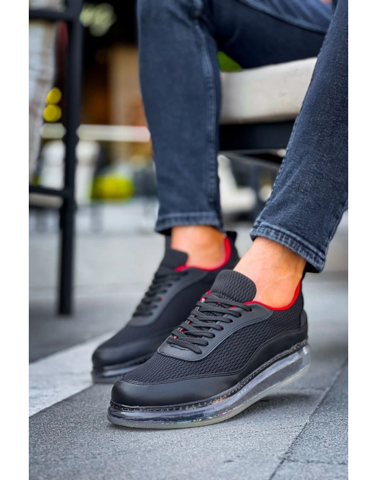 Ch181 Rrt İpekyol Erkek Ayakkabı Siyah - Kirmizi Erkek Günlük Ayakkabı