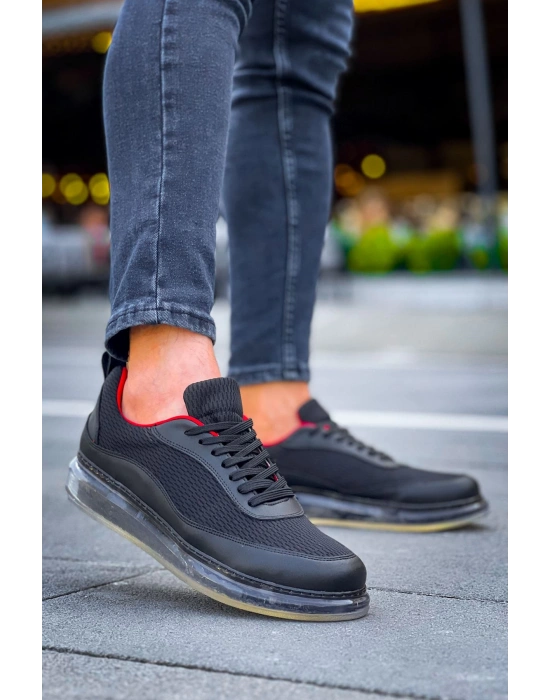 Ch181 Rrt İpekyol Erkek Ayakkabı Siyah - Kirmizi Erkek Günlük Ayakkabı