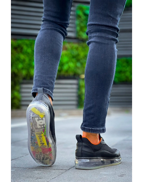 CH181 - RRT İpekyol  Erkek Ayakkabı SIYAH - TURUNCU