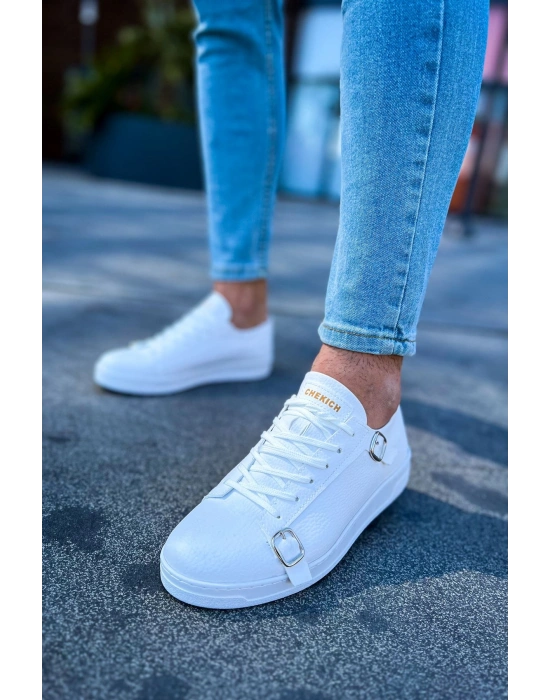 CH191 - CBT Side Buckle Erkek Ayakkabı BEYAZ