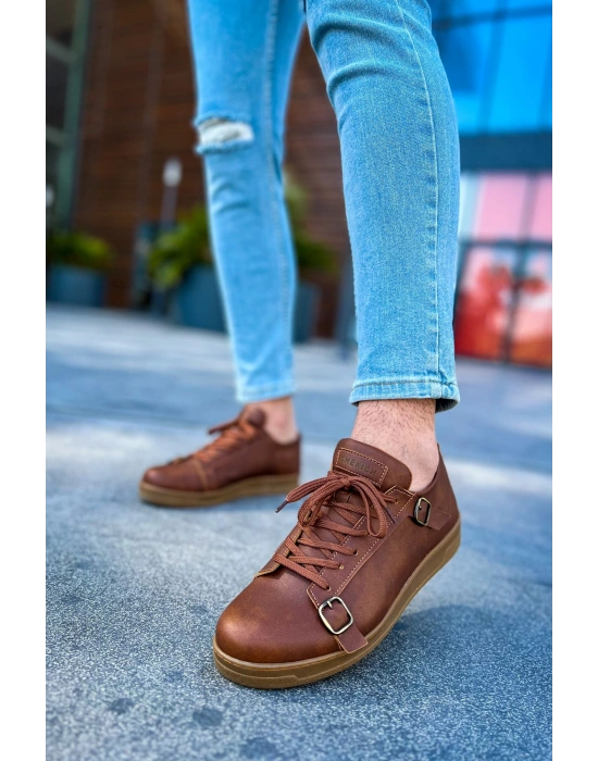 CH191 - CKT Side Buckle Erkek Ayakkabı TABA
