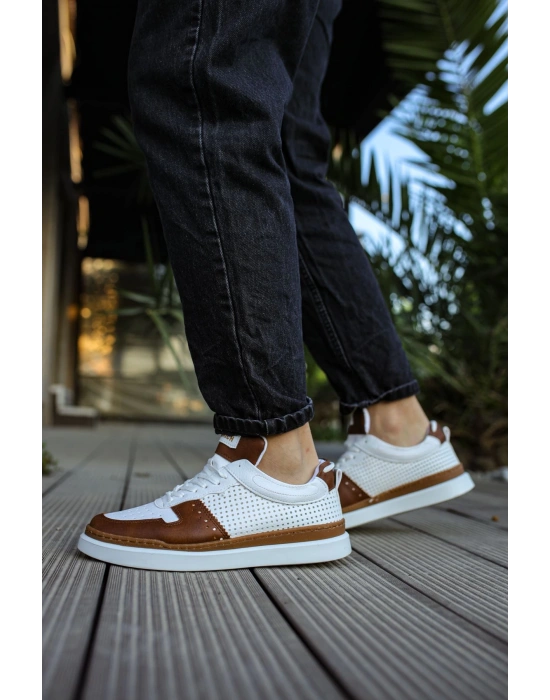 Ch201 Cbt Hercules Erkek Ayakkabı Taba/beyaz Erkek Günlük Ayakkabı