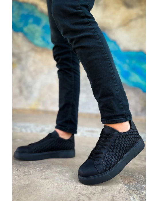 Ch203 Ost Maglieria Erkek Ayakkabı Siyah Erkek Günlük Ayakkabı