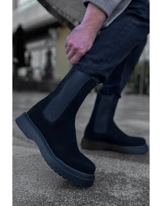 Ch223 Srt Alaska Süet Erkek Siyah Erkek Bot