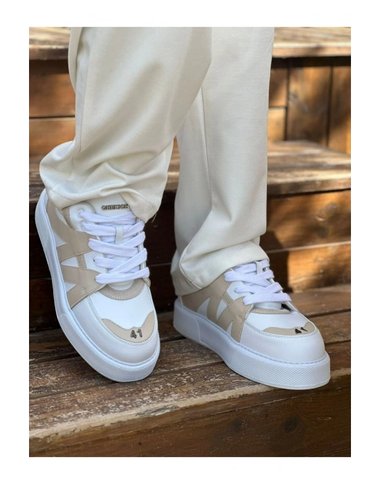 Ch2407 Cbt Star-x Erkek Beyaz / Bej Erkek Spor Ayakkabı