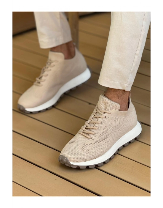 CH2409 - Triko Erkek Ayakkabı BEJ