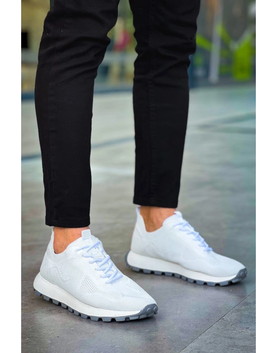 CH2409 - Triko Erkek Ayakkabı BEYAZ