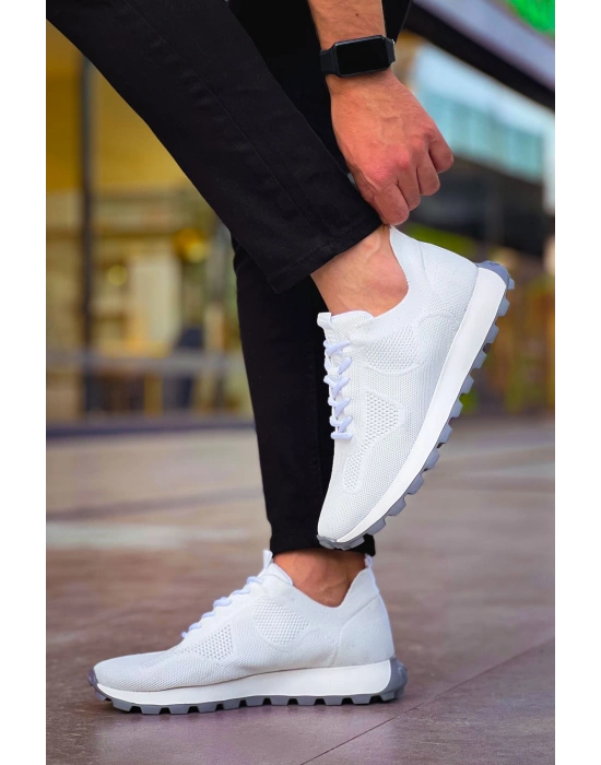 CH2409 - Triko Erkek Ayakkabı BEYAZ