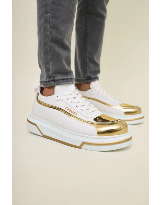 Ch241 Cbt Signature Line Up Erkek Ayakkabı Beyaz/altin Erkek Günlük Ayakkabı