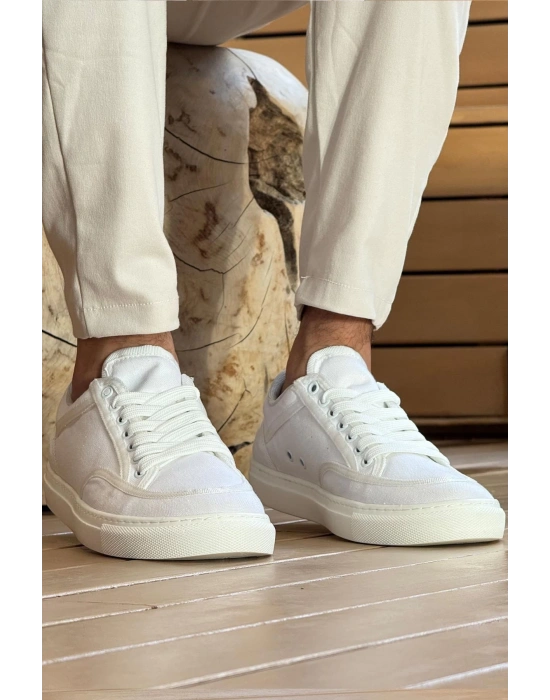 CH2505 - Keten Erkek Ayakkabı BEYAZ / BEYAZ