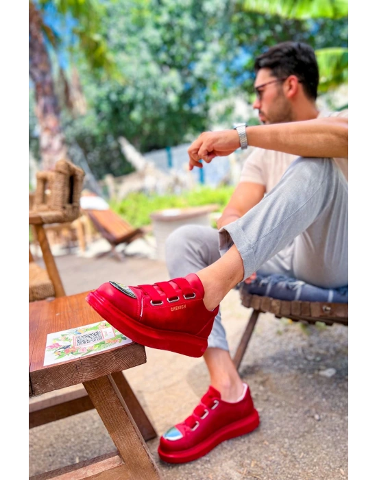 Ch251 Crt Mirror Erkek Ayakkabı Kirmizi Erkek Günlük Ayakkabı