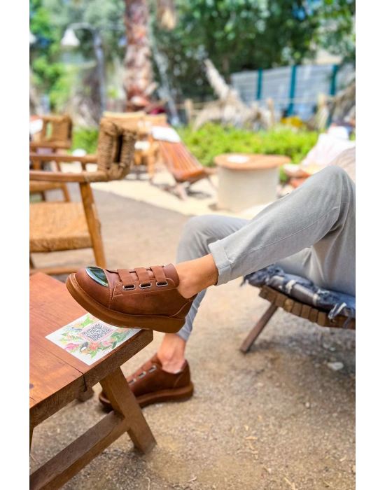 Ch251 Crt Mirror Erkek Ayakkabı Taba Erkek Günlük Ayakkabı