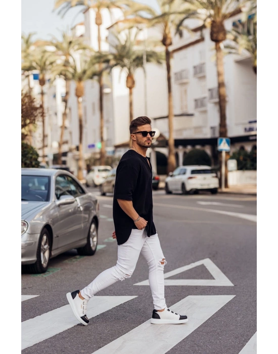 Ch251 Gbt Mirror Furry Erkek Ayakkabı Beyaz/siyah Erkek Günlük Ayakkabı