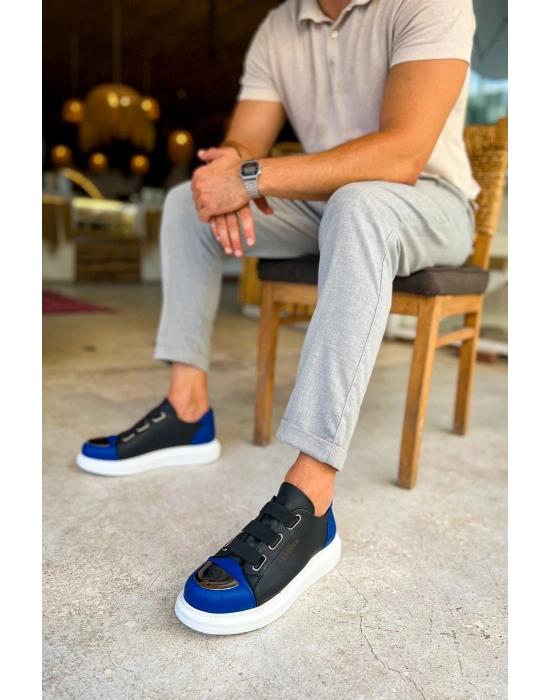 Ch251 Gbt Mirror Furry Erkek Ayakkabı Siyah/sax Mavi Erkek Günlük Ayakkabı