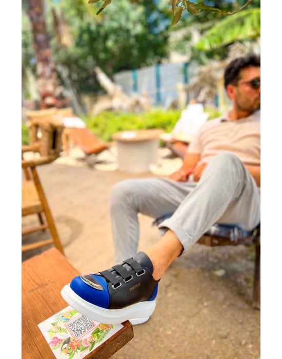 Ch251 Gbt Mirror Furry Erkek Ayakkabı Siyah/sax Mavi Erkek Günlük Ayakkabı