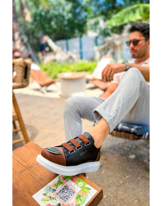 CH251 - GBT Mirror Furry Erkek Ayakkabı SIYAH/TABA