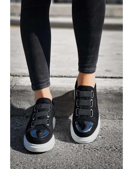 Ch251 Sbt Mirror Suede Kadın Ayakkabı Siyah Kadın Spor Ayakkabı