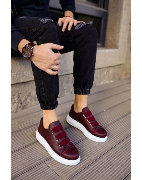 Ch253 Cbt Mirror Non Erkek Ayakkabı Bordo Erkek Günlük Ayakkabı