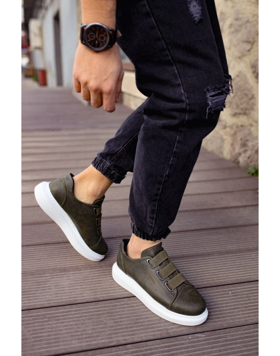 Ch253 Cbt Mirror Non Erkek Ayakkabı Haki Erkek Günlük Ayakkabı