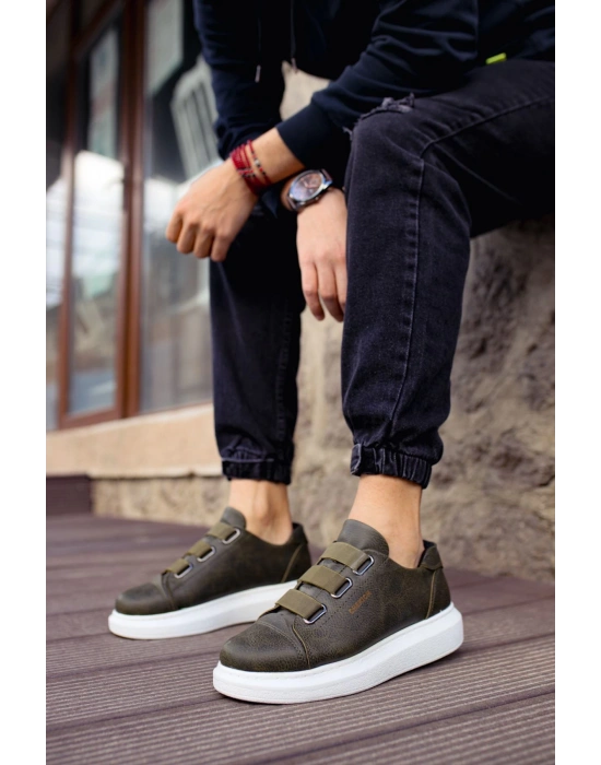 Ch253 Cbt Mirror Non Erkek Ayakkabı Haki Erkek Günlük Ayakkabı