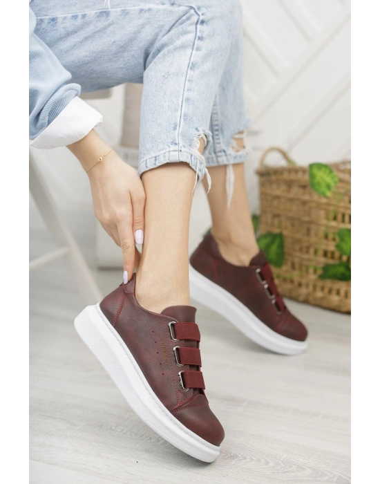 Ch253 Cbt Mirror Non Kadın Ayakkabı Bordo Kadın Spor Ayakkabı